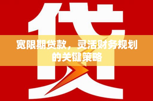 黔东南宽限期贷款，灵活财务规划的关键策略