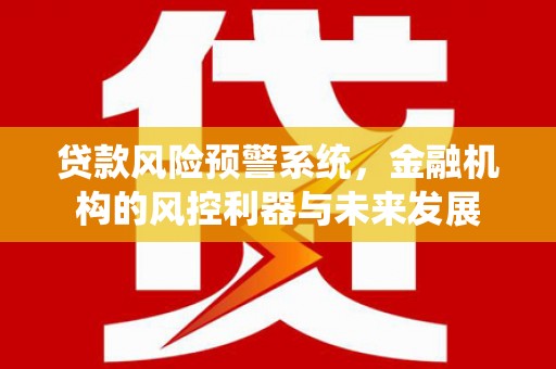 黔东南贷款风险预警系统，金融机构的风控利器与未来发展
