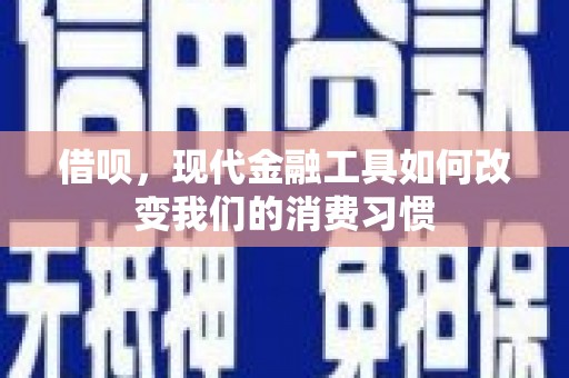 黔东南借呗，现代金融工具如何改变我们的消费习惯