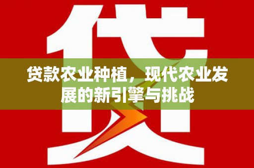 黔东南贷款农业种植，现代农业发展的新引擎与挑战