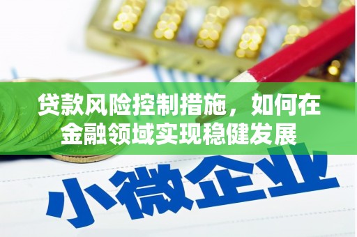 黔东南贷款风险控制措施，如何在金融领域实现稳健发展