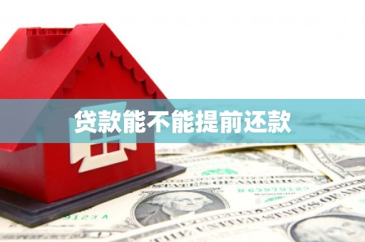 黔东南贷款能不能提前还款