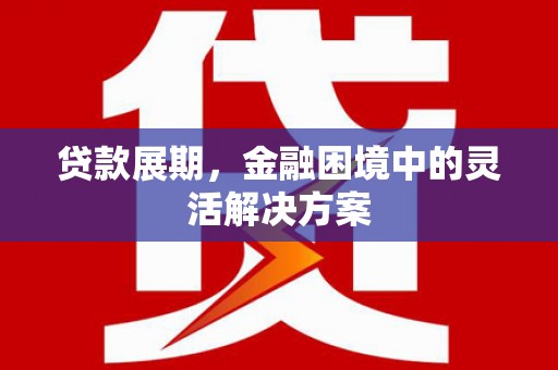 黔东南贷款展期，金融困境中的灵活解决方案
