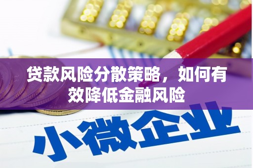 黔东南贷款风险分散策略，如何有效降低金融风险