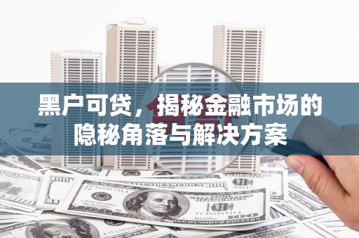 黔东南黑户可贷，揭秘金融市场的隐秘角落与解决方案