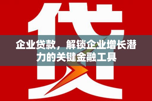 黔东南企业贷款，解锁企业增长潜力的关键金融工具