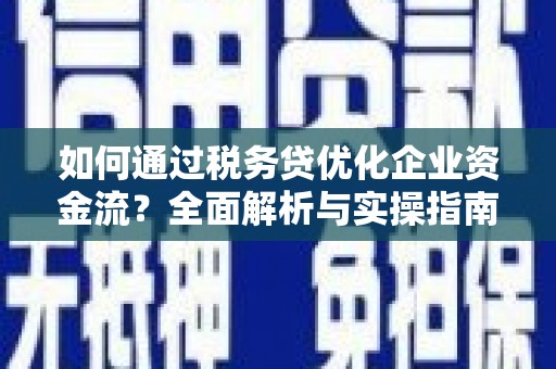 黔东南如何通过税务贷优化企业资金流？全面解析与实操指南