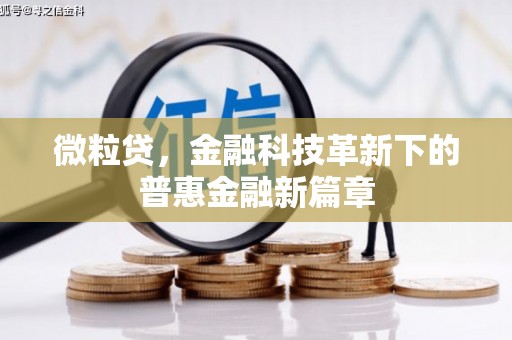 黔东南微粒贷，金融科技革新下的普惠金融新篇章