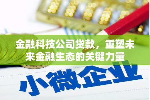 黔东南金融科技公司贷款，重塑未来金融生态的关键力量