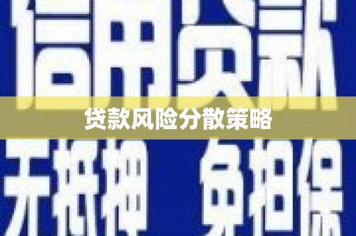 黔东南贷款风险分散策略