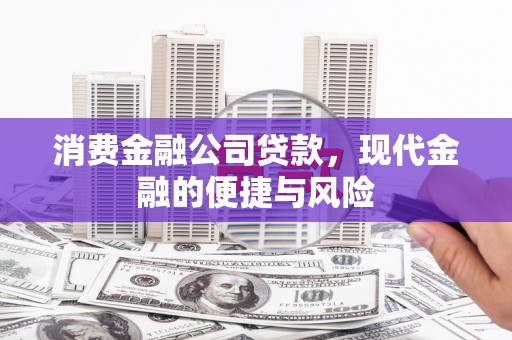 黔东南消费金融公司贷款，现代金融的便捷与风险