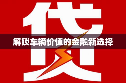 黔东南解锁车辆价值的金融新选择